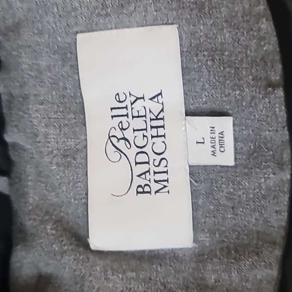 Badgley Mischka grey down coat w size L - Picture 8 of 10